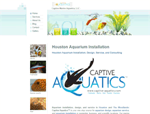 Tablet Screenshot of captive-aquatics.com